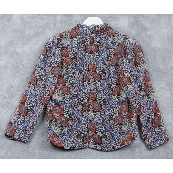 WALTER BAKER Michelle Floral Crossover Wrap Open Front Blouse Autumn Fall Sz S - Picture 7 of 9